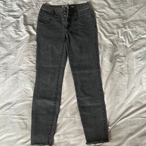 High rise skinny black jeans size 5